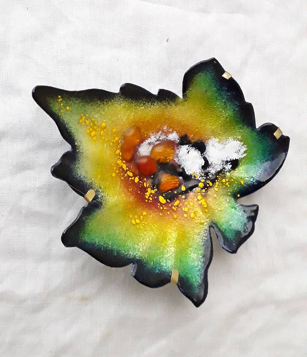 Limoges enamel trinket dish