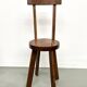 Brutalist chair in solid oak, 1900
