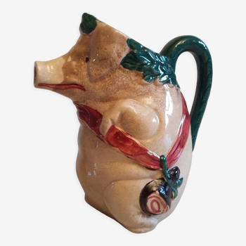 Orchies earthenware pitcher representing a small pig