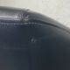 Pair of metal and leather armchairs / Green & Red