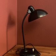 Lampe de bureau noire allemande MidCentury par Kaiser Idell, années 1940