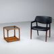 Jacob Brink sidetable in rosewood with smoked glass top