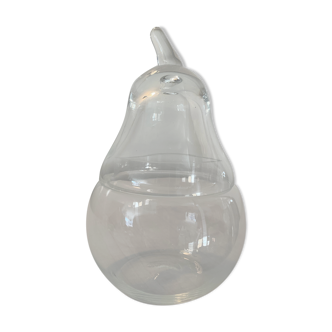 Empty pocket vintage blown glass pear