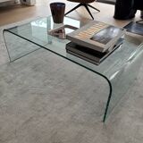 Tempered glass table Line Roset