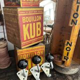 Old vintage black Bakelite ball hooks