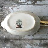Villeroy & Boch Mettlach ivory and gold sauce boat