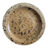 Vintage dessert plate in stoneware Origin Le Puisaye – 1970s