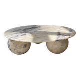 Calacata viola marble coffee table