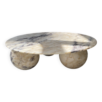 Calacata viola marble coffee table