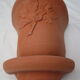 Duet of old flowerpots earthen terracotta