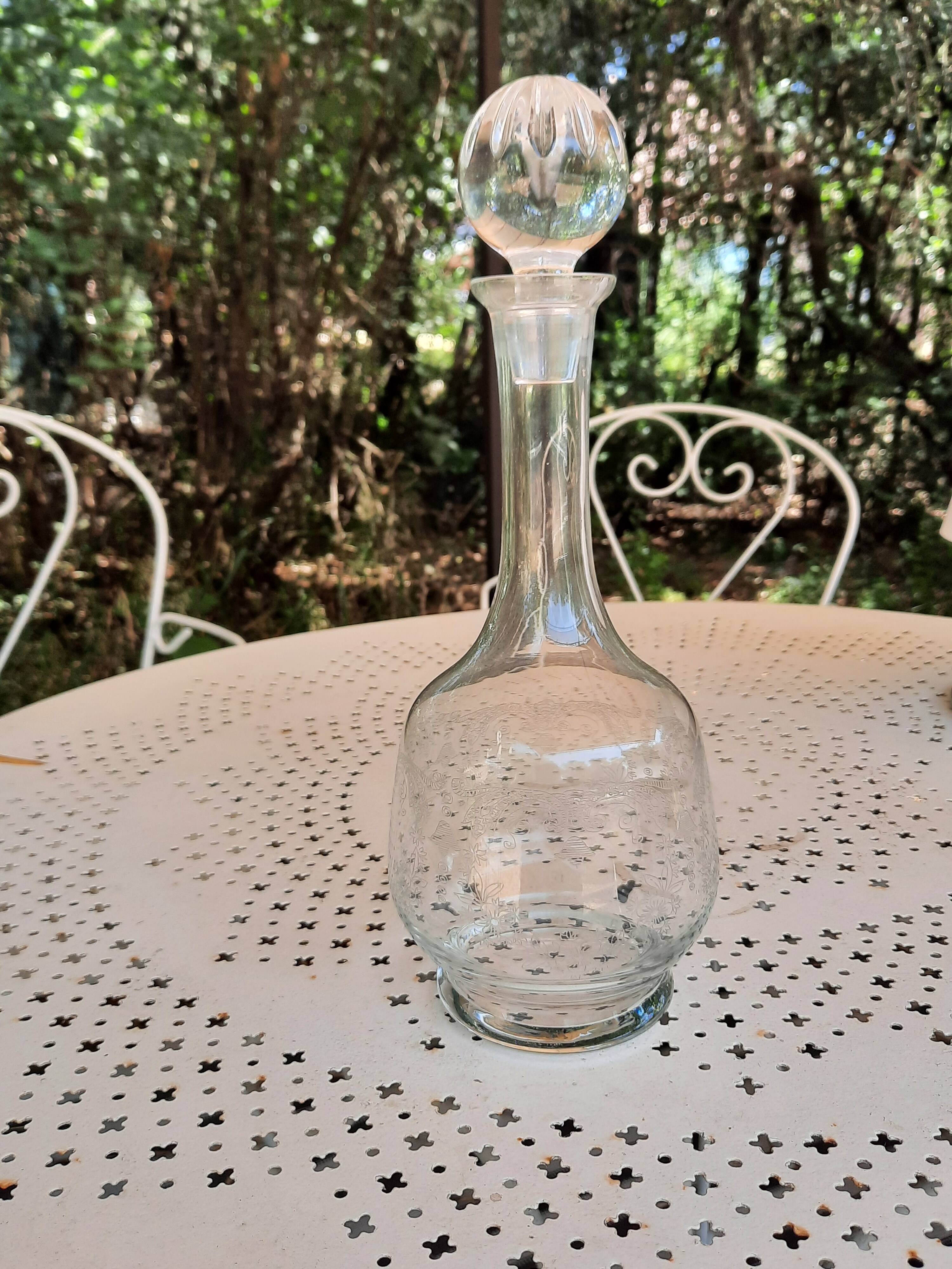 Hand engraved carafe