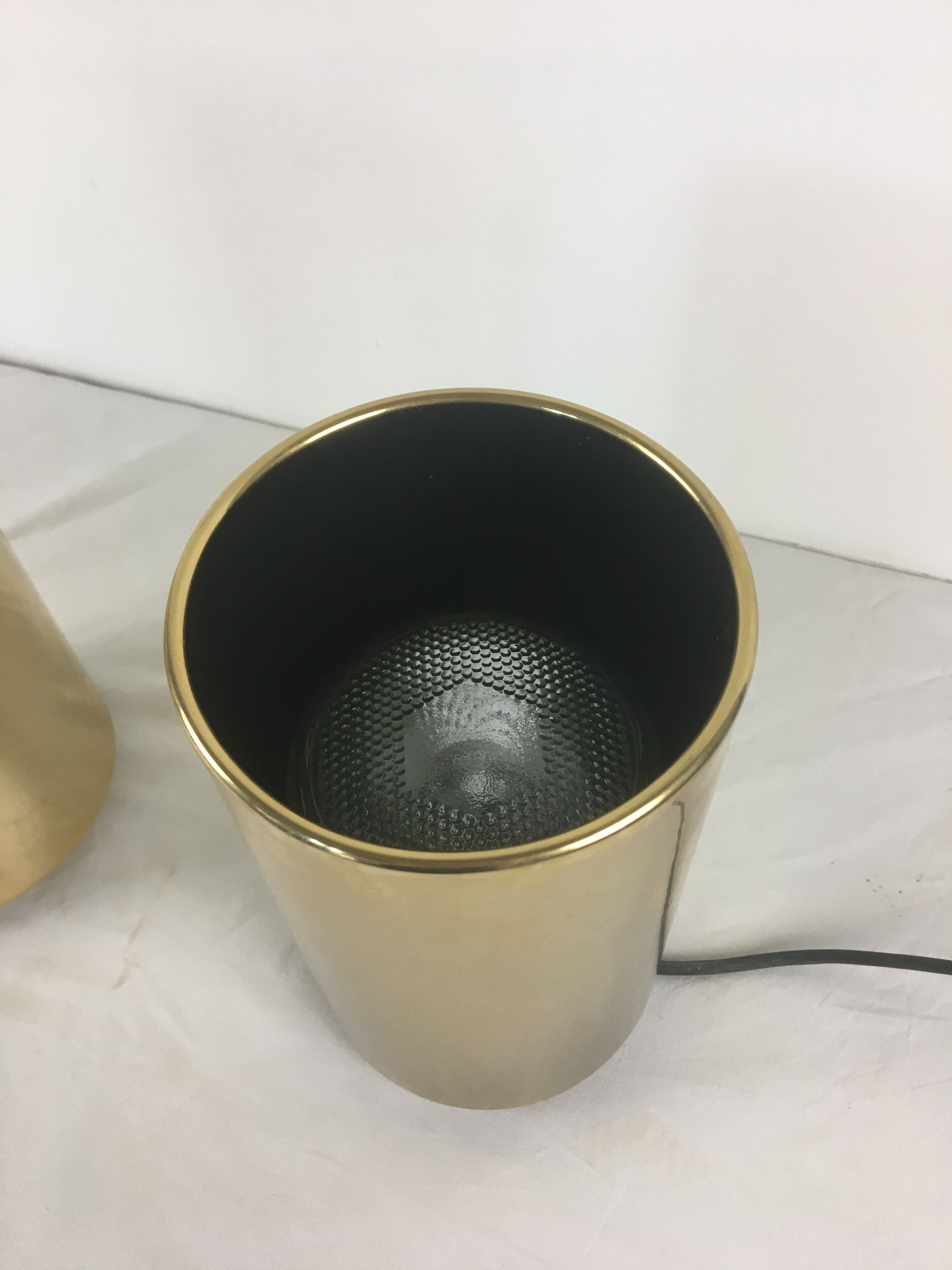 Pair of table lamps in brass model corfu by Roger Nathan