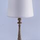 Pied de lampe bronze décor feuillagé