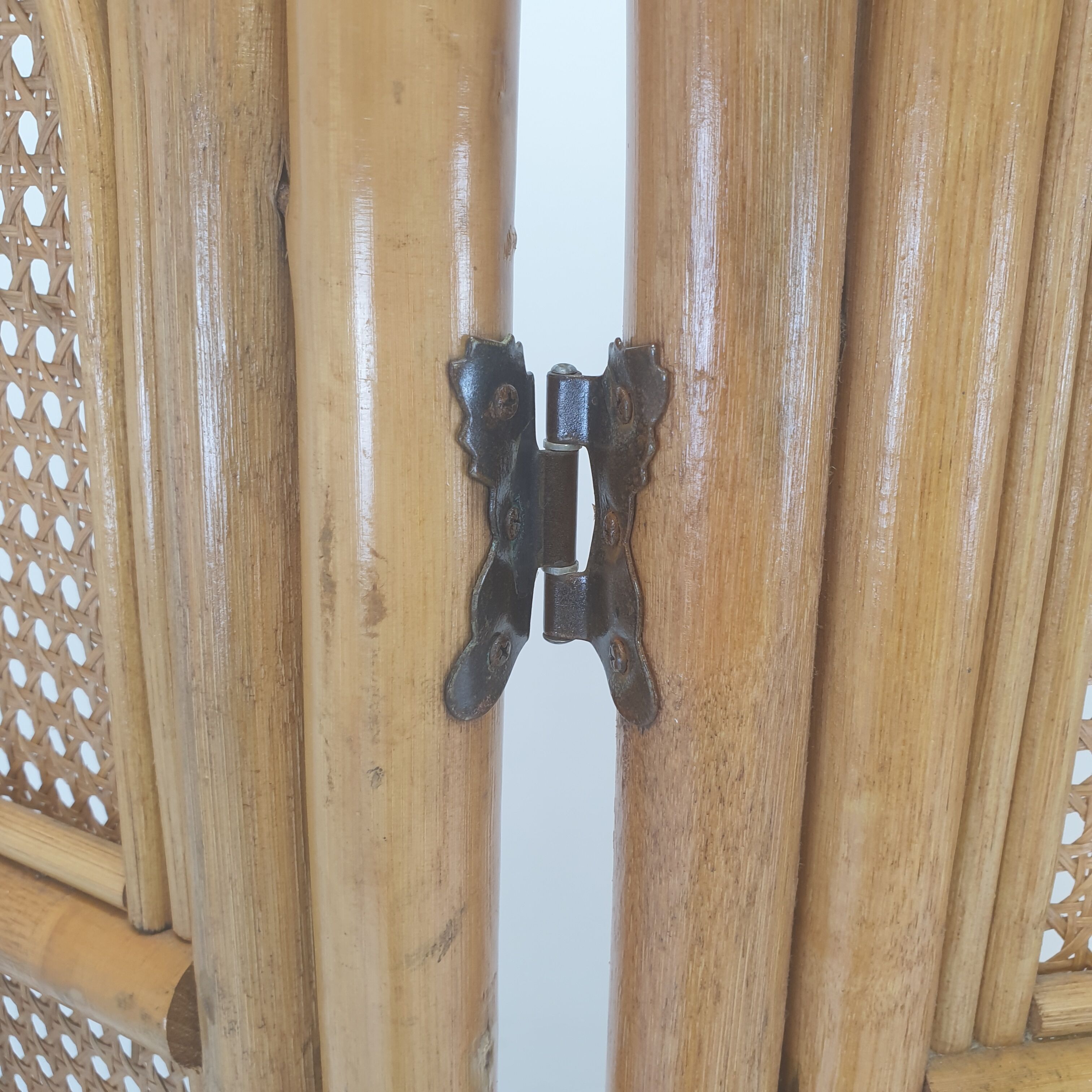 Italian rattan and wicker room divider 1960s