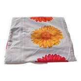 Nappe vintage Flower Power à grands motifs floraux — Années 70 (