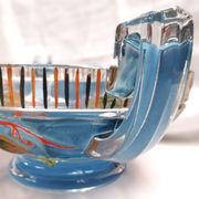 Coupe « Noémie » Val Saint Lambert – Art Déco, peinture artisanale