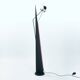 Postmodern memphis style sculptural red black white floor lamp