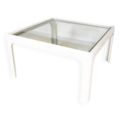 Table basse avec plateau en verre par Peter Ghyczy pour la collection Horn, années 1960.