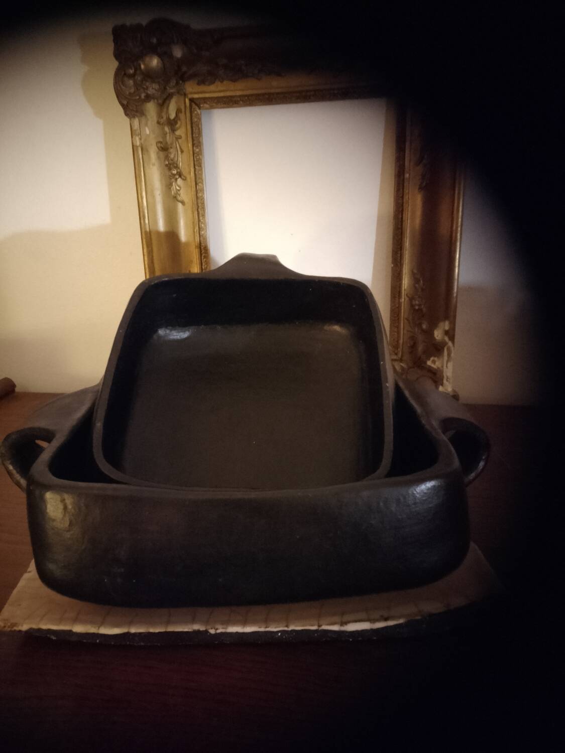 Chamba square black earth dishes