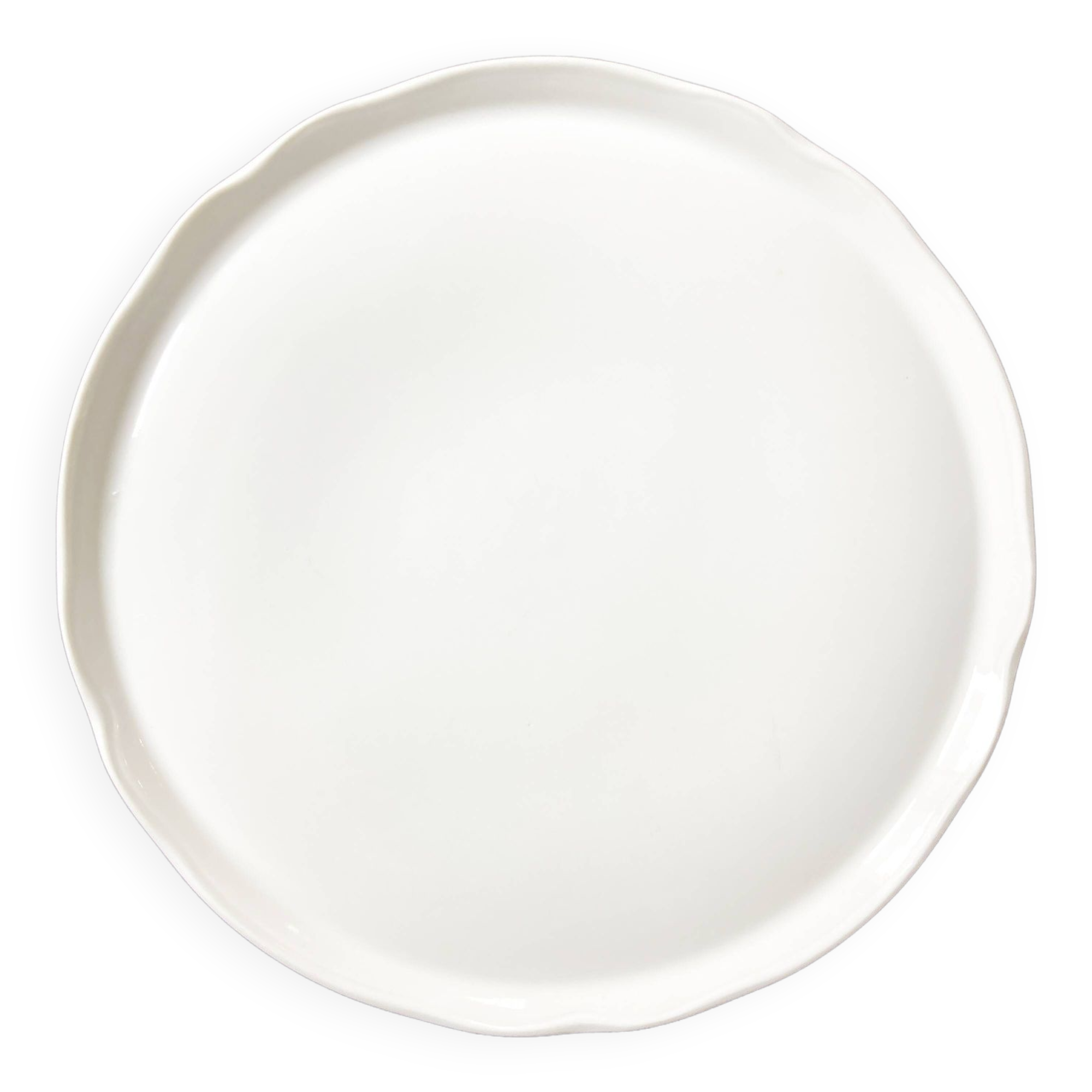 Pie or cheese dish, in white porcelain