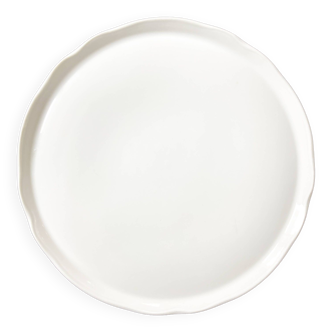 Pie or cheese dish, in white porcelain