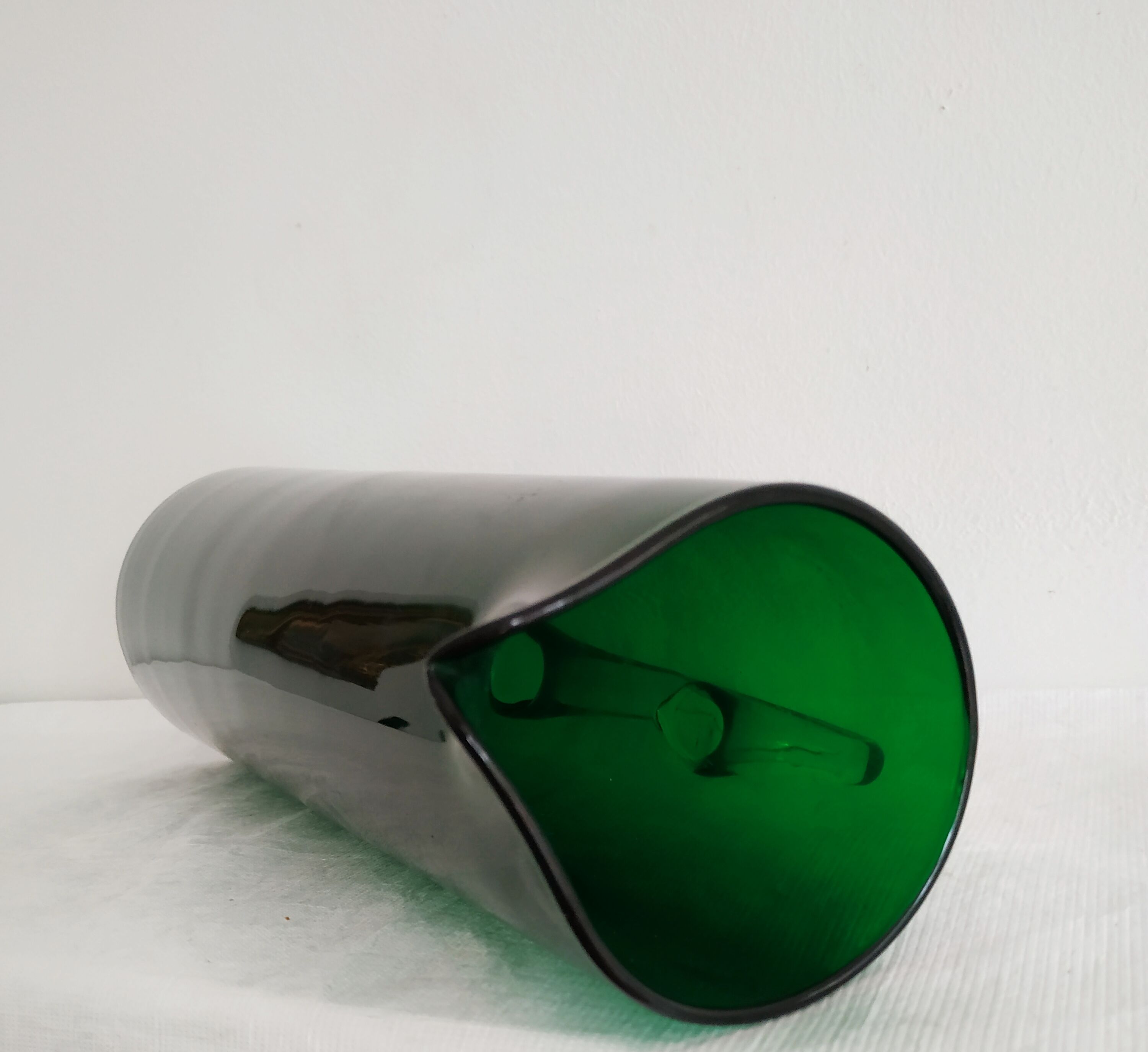 Green glass pitcher