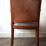 Wooden armchair and cannage
