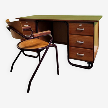 Bureau et fauteuil maître d'école 1950