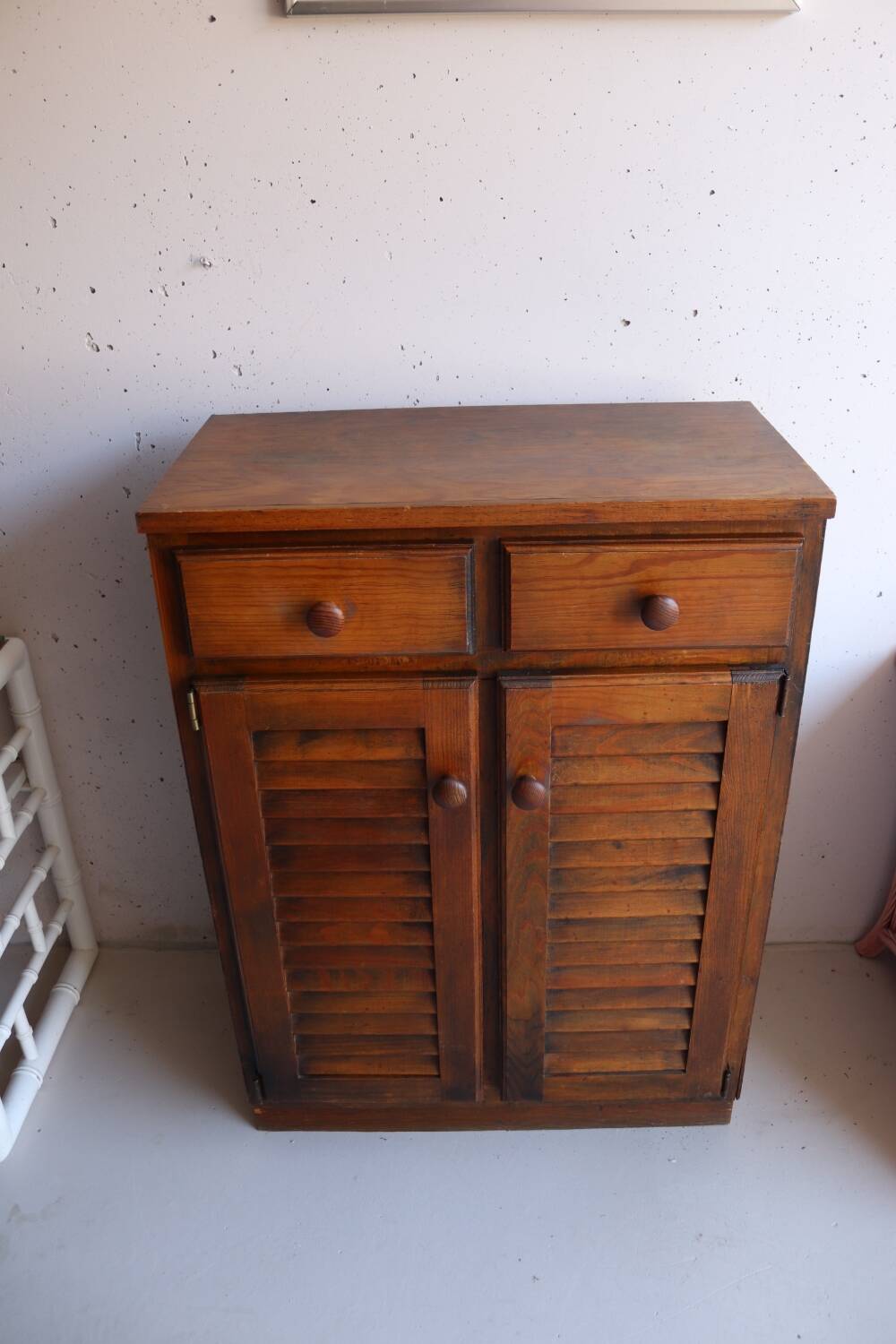 Small vintage wooden sideboard