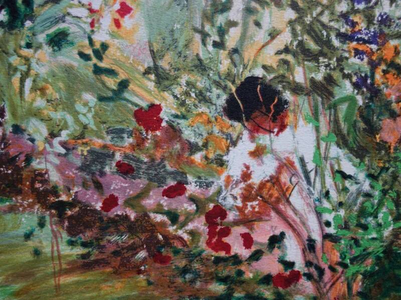 Yvonne Cheffer Delouis: The Garden in Spring, original signed lithograph