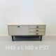 Vintage white wooden TV cabinet / Sideboard