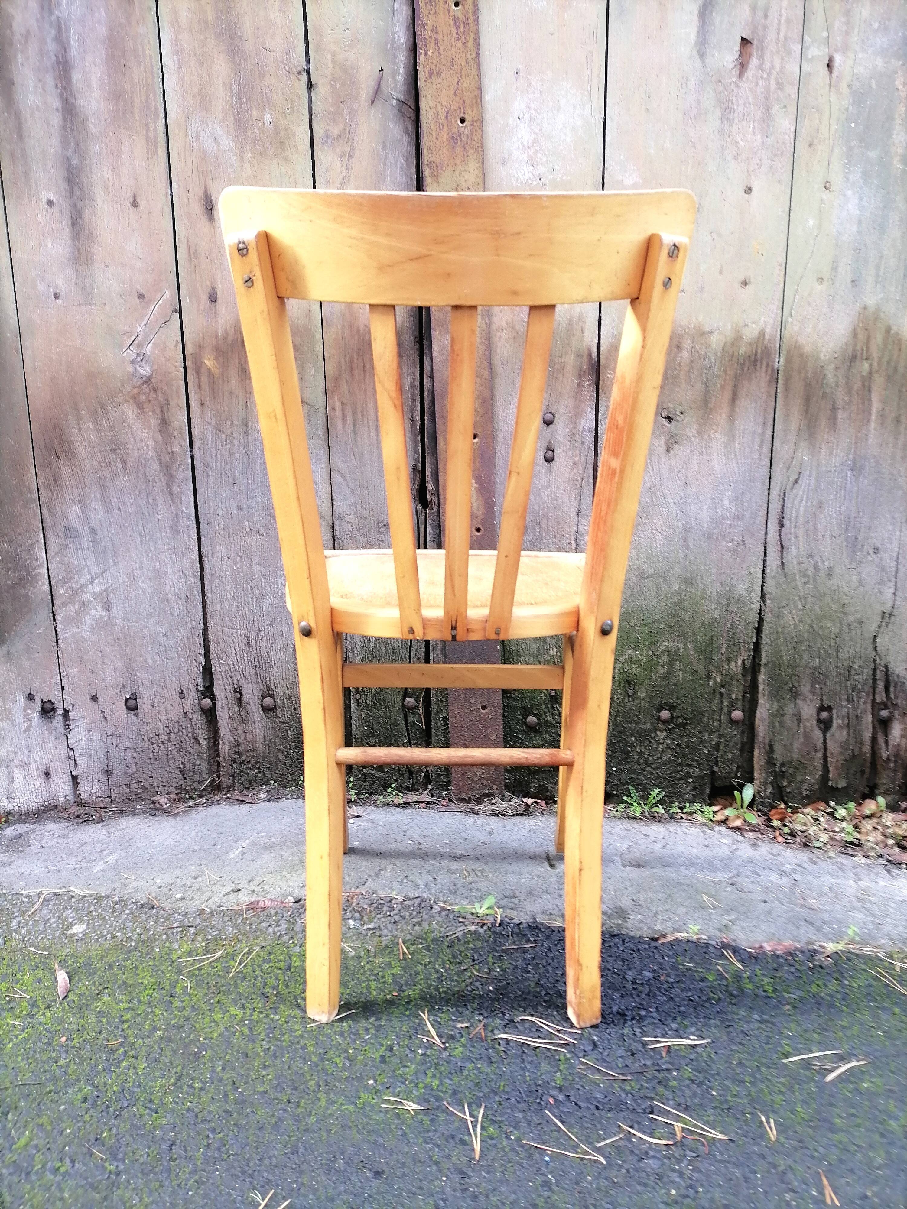 Vintage wooden bistro chair
