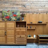 Huge piece of furniture by Guillerme and Chambron, 1950s