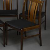 Ensemble de 4 chaises danoises en massif d'afomosia, années 60