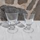 Set of 6 conical glasses with glass ball feet
