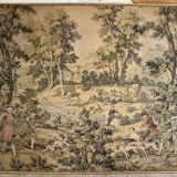 Antique tapestry Jules Pansu hunting scene 18th century