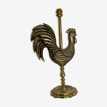 Bronze zoomorphic lamp foot rooster