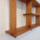 Vintage pine wall shelf in Maison Regain style from the 80s