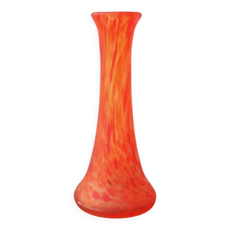 Vase en verre rouge Art Nouveau - dans le style Daum Delatte Schneider Muller