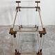 Modern mid-century bar cart in lucite, bronze, and glass, 1970s