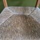 Straw and wood armchair