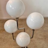 Old metal table lamp Italian design Gioffredo REGGIANI 70s vintage 4 lights