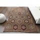 1970s Vintage Turkish Hand-Knotted Wool Cotton Brown Area Rug 166x286