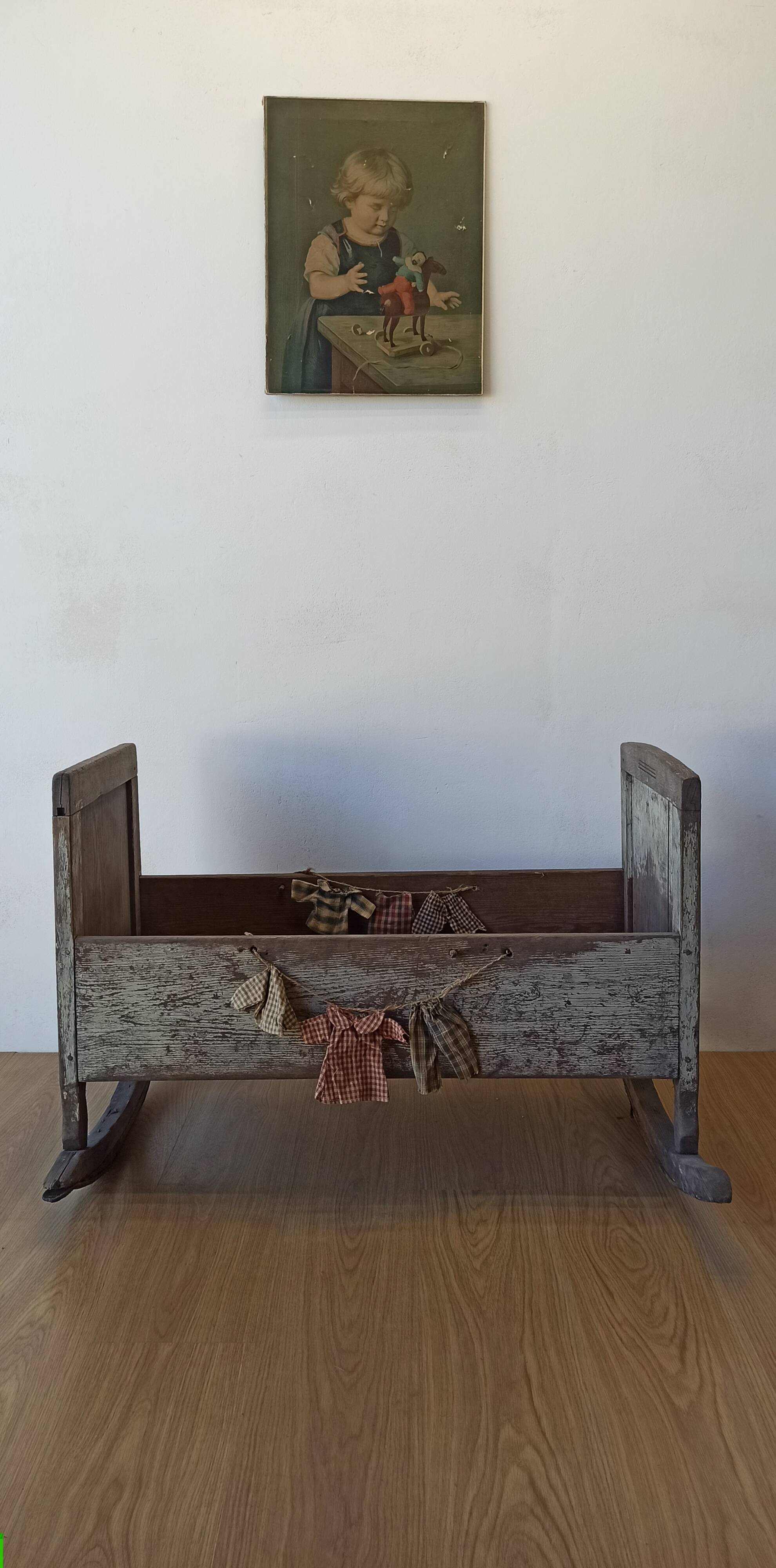 Old, antique cradle.