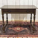 19th-century desk in walnut and oak