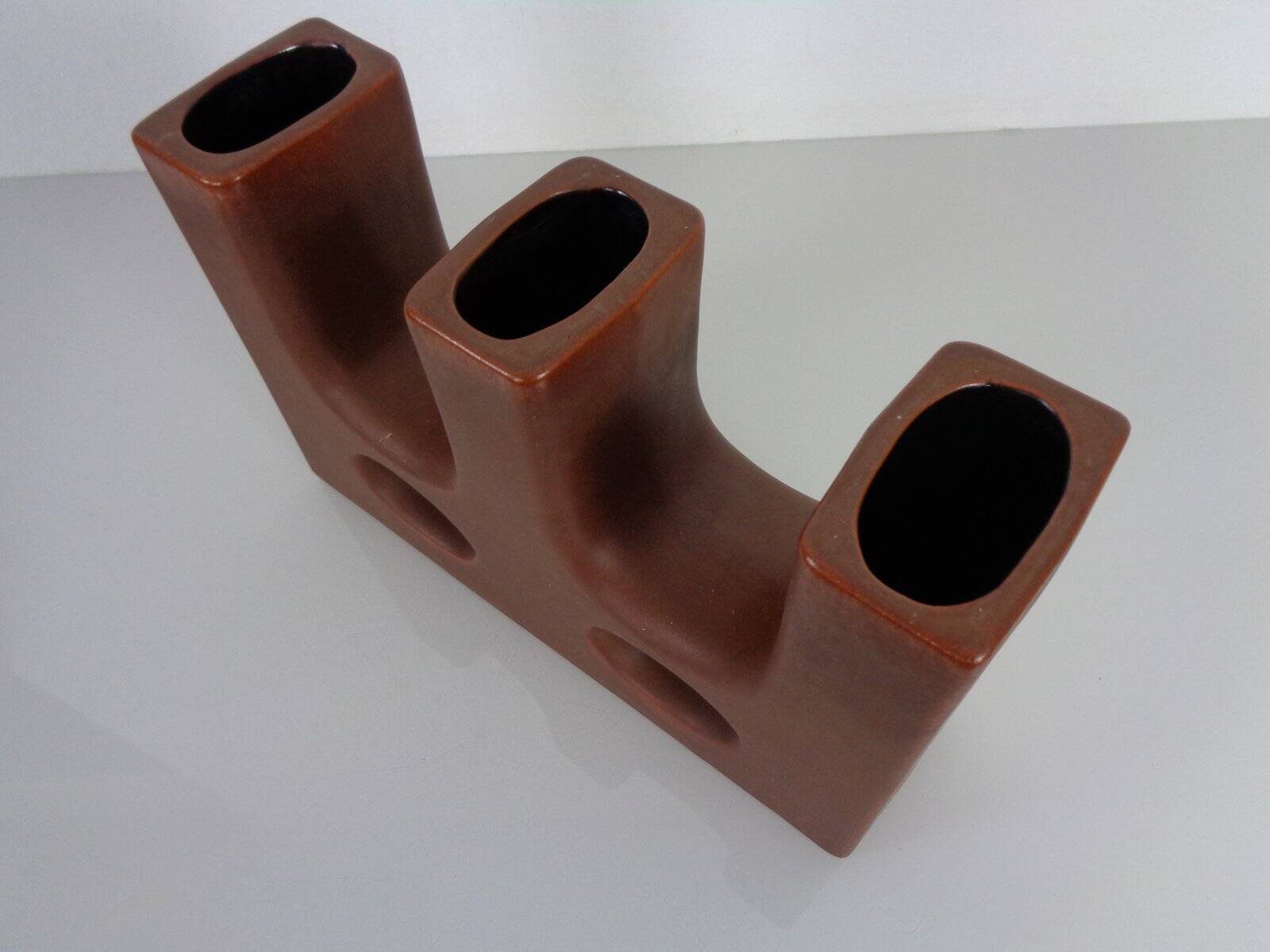 Dutch studio ceramic vase by Marius & Hugo Van Woerden for Vest Keramiek, 1970s