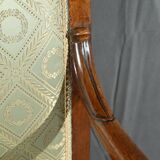 Paire de Fauteuils à Crosses en Acajou, époque Restauration – Début XIXe