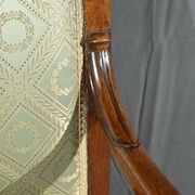 Pair of Crossed Armchairs in Mahogany, Restoration Period – Early 19th Century