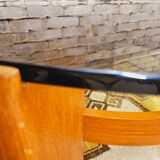 Coffee table in glass and bentwood 1970