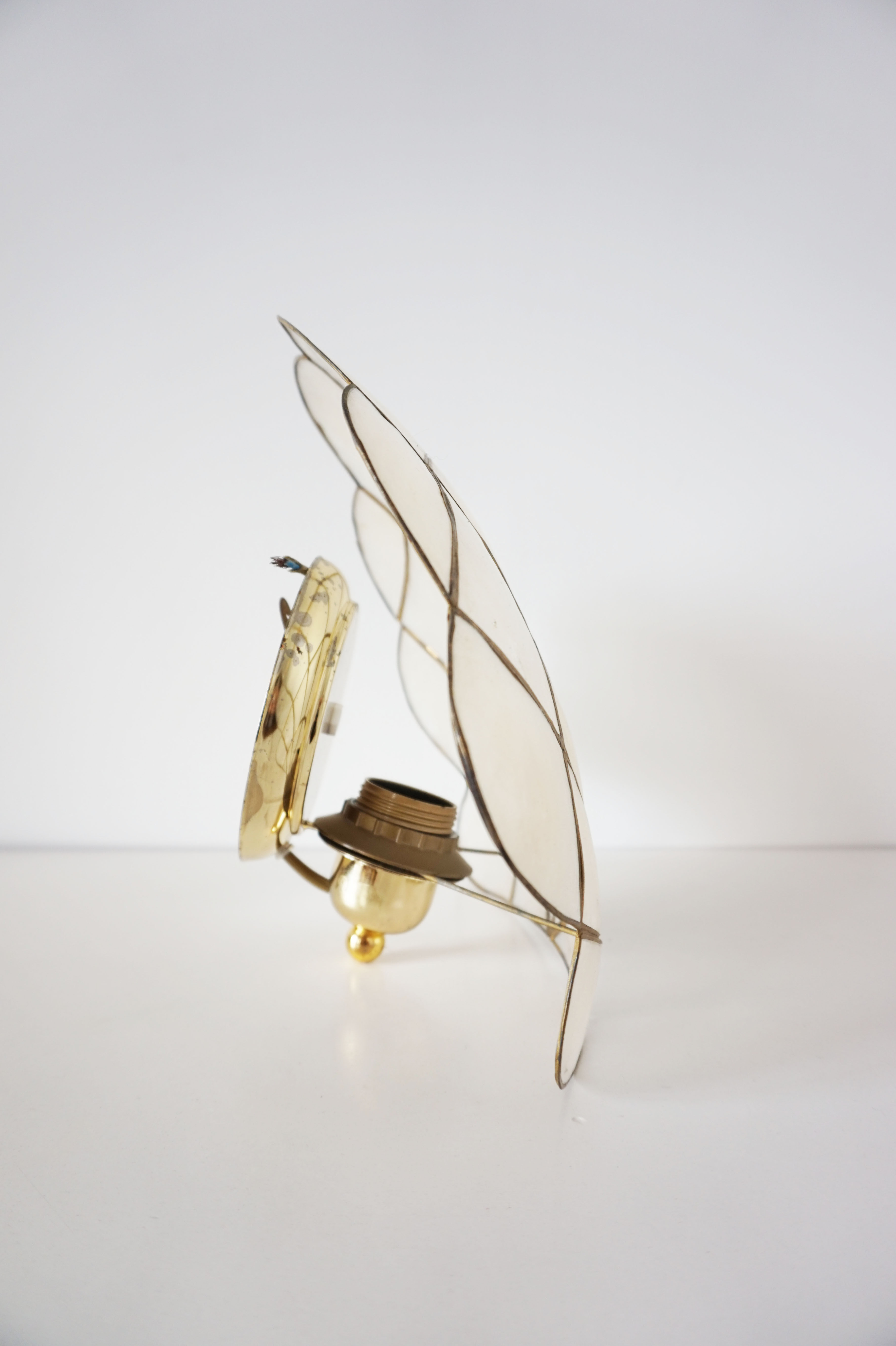 Vintage mother-of-pearl shell sconce